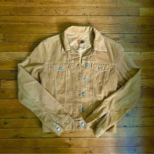 Zara Trafaluc Corduroy Trucker Jacket Camel Size M